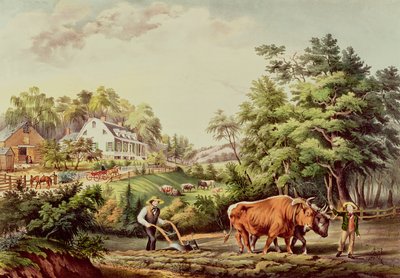Amerikanische Bauernhofszenen, graviert von Nathaniel Currier, veröffentlicht von Currier und Ives, New York von Frances Flora Bond Palmer